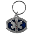 Emergency Medical Technician Metal Key Chain with Enameled Details